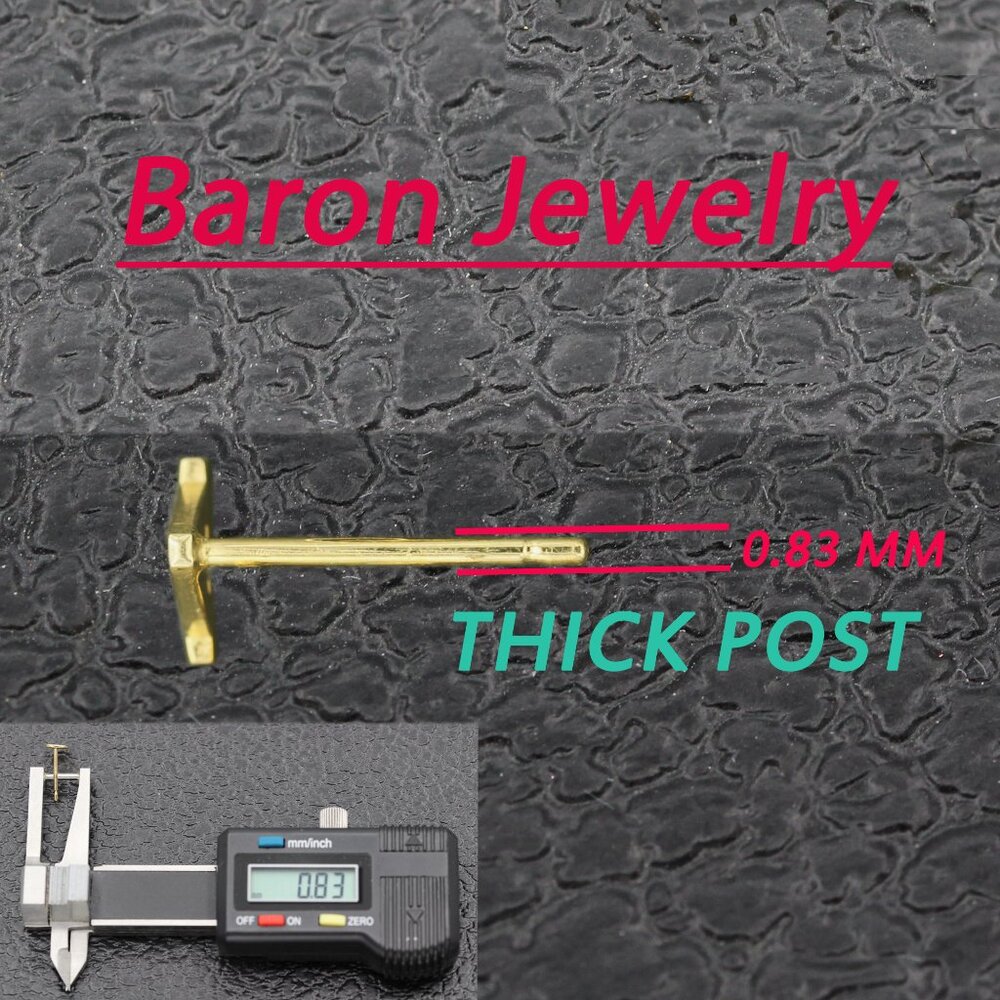 14k Gold Mini Alphabet Earrings Studs Sold as a Pair Fit for any Age - Picture 5 of 17